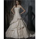 Sexy Strapless Ball Gown Court Train Sleeveless Beading Satin Wedding Dress