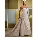 Sleeveless Floor-length Strapless Chic & Modern Satin Beading Zipper Wedding Dress