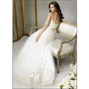 White With Ivory Ribbons Sleeveless Beach Wedding Dresses