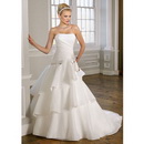 White Chiffon & Halter Floor-length Court Train Wedding Dresses