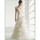 Beach Ball Gown Court Train Spaghetti Straps Organza Wedding Dresses