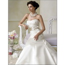 Strapless & Embroidery Sleeveless With Ribbons Beach Wedding Dresses