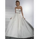 Lace-up Back Gorgeous Princess Satin Beaded Strapless Wedding Dresses