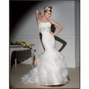 Freeshipping Hot-sale Trumpet Off-shoulder Satin Floor-length Wedding Dress 5210