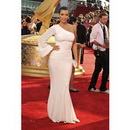 White Mermaid Trumpet One Shoulder Floor-length Celebrity Dresses