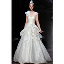 Empire Embroidered Cap Sleeve Design Floor Length Celebrity Dresses