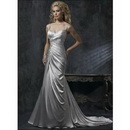 OL-0163 Freeshipping Gorgeous Bridal Watteau Train Wedding Dresses