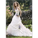 New Style Taffeta Strapless A-line Trailing Wedding Dress