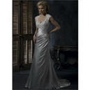 OL-0195 Freeshipping Gorgeous Bridal Watteau Train Wedding Dresses