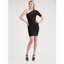 Bandage Black One Shoulder Sheath Short Zipper Celebrity Dresses