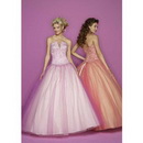 Lace Up Embroidery Lace Floor Length Sweep Train Wedding Dresses