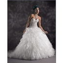 Strapless Sleeveless Organza Chic & Modern Wedding Dresses