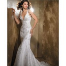 Custom Made Noble Free Shipping Mermaid Organza Spaghetti V-Neck Sleeveless Wedding Dresses For Bride