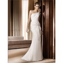 Nice Chic Trumpet Mermaid Ruched One-shoulder Chiffon Bridal Wedding Dress