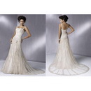 WD-0617 Free Shipping A-Line Gorgeous Bridal Watteau Train Wedding Dresses