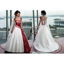OL-0003 Freeshipping Gorgeous Watteau Train Bridal Wedding Dress