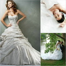 Cascading Ruffle Beaded Stack-Up Floor Length Evening Dress