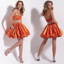 New Design Sleeveless Strapless Backless Draped Sashes Homcoming Dress