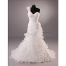 2011 Year New Style One-shoulder Mermaid Wedding Dress