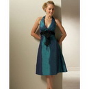 Stylish Strapless Knee-Length V-Neck  Halter Mini Wedding Dresses