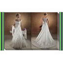 Top Organza Embroidery Off-the-shoulder Zipper Wedding Dresses