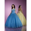 Full Color Watteau Train Lace-Up Straps Floor-Length Wedding Dresses