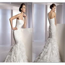 2011 Ivory Satin Mermaid Gown Wedding Dress