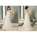 WD-0745 Free Shipping A-Line Gorgeous Bridal Watteau Train Wedding Dresses
