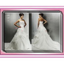 Sleeveless Bridal Trumpet Weeding Dress Strapless Halter Floor-Length Bridal Gown