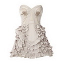 Beautiful Ruffle Prom Strapless Style Chic & Modern Evening Dress