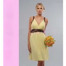 V-neck Tea-Length Soft A-line Zipper Straps Wedding Dresses