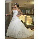 Princess Strapless A-Line Off-the-shoulder Embroidery Bridal Wedding Dress