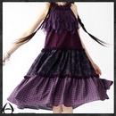 Romantic Purple Petal Lace Style Knee Length Prom Dresses