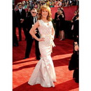 White Beaded Floor Length Trumpet Mermaid Celebrity Dress
