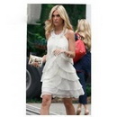 Sheath Column Style Mini Halter Design Chiffon Cocktail Celebrity Dresses