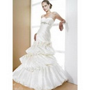Trumpet Floor-length Sleeveless Zipper Cascading Ruffle Luxury Wedding Dresses