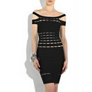 Elegant Black Color Crystal Bandage Short Prom Celebrity Dresses