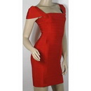 Tight-Fitting Bandage Shoulder Elegant Red Evening Dress