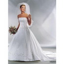 Ball Gown Strapless Beaded Floor-Length Wedding Dresses