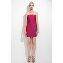 Perfect Striped Sexy Slim Zipper Up Style Eveing Dress