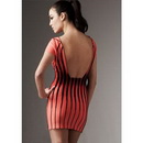 Bandage Style Mini Short Sleeve Backless Knee Length Prom Dress