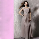 Attractive Cap Sleeve Chiffon Gown Floor Length Wedding Dress