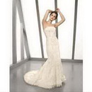 Strapless Lace Tulle Tiered Trumpet / Mermaid Wedding Dresses