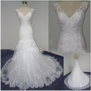 2011 Latest Elegant Drop Shipping Freight Free Meimaid Style Beaded Sweethart Neckline Mermaid Lace Bridal Wedding Dress JJ2364