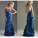 Trumpet Mermaid Sweetheart Neckline Beading Taffeta Ruched Prom Dresses