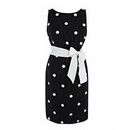 Elegant Monochrome Shift Style Knee Length Evening Dresses