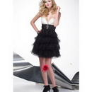 Backless Multiple Layers Gorgeous Sweetheart Organza Beading Stack-up Homecoming Dress