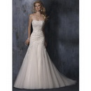 Free Shipping Plus Size Dress Strapless Ruched Embroidery Wedding Dress Cascading Ruffle Wedding Dress Stack-up Wedding Dress
