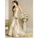 2011 Free Shipping Sleeveless Trumpet Satin with Flowers Wedding Gown WD-21-05 On Sale