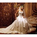 New Floor-Length Chiffon Sleeveless Embroidered Wedding Princess Dresses
